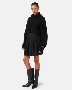 Women Iceberg Pleated Skirt In Technical Cloth