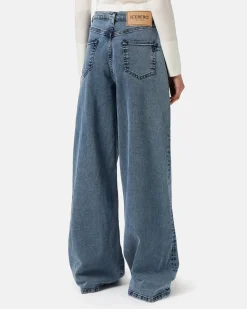 Women Iceberg 5 Pocket Big Flare Fit Trousers