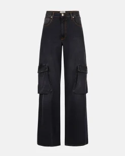 Women Iceberg 5 Pocket Trousers In Black Denim