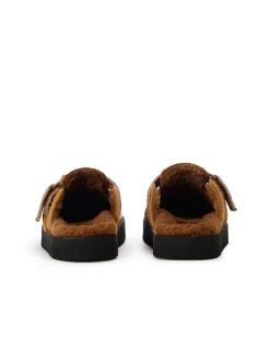 Women Iceberg Pony Leather Mule With Monogram Buckle