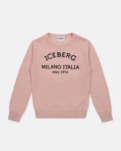 Kids/BOY Iceberg Powder Pink Crew Neck Sweater