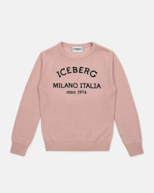 Kids/BOY Iceberg Powder Pink Crew Neck Sweater
