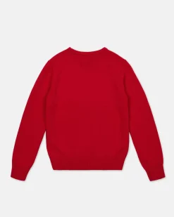 Kids/BOY Iceberg Red Crew Neck Sweater With Logo