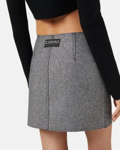 Women Iceberg Regular Fit Reversible Skirt