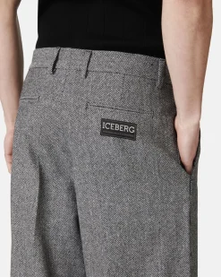 Iceberg Regular-waisted Trousers In Wool Blend
