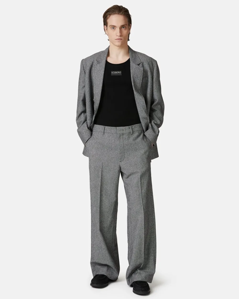 Iceberg Regular-waisted Trousers In Wool Blend