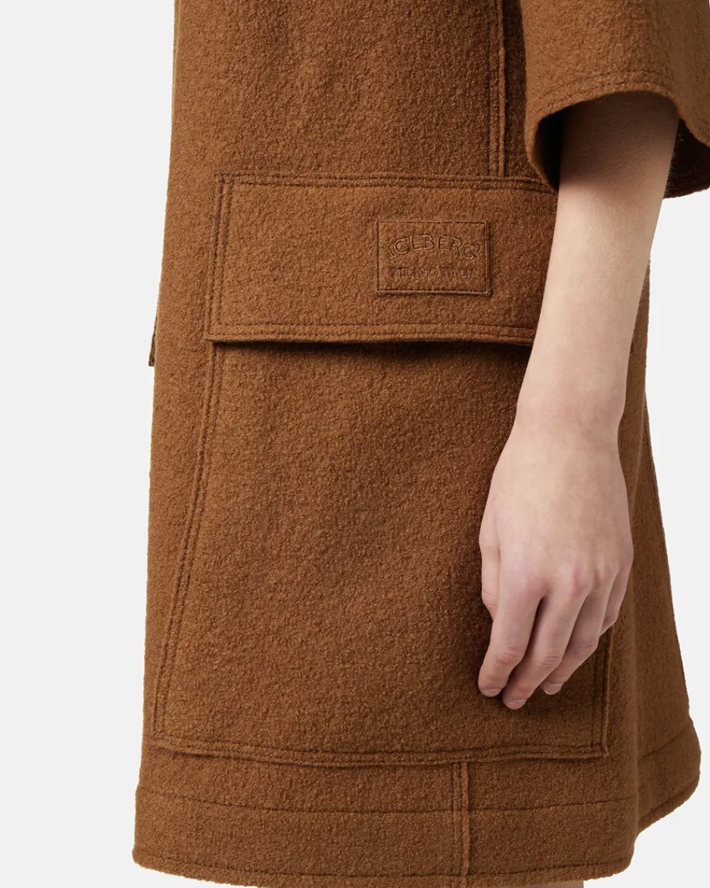 Women Iceberg Relaxed Fit Dress In Bouclé Wool