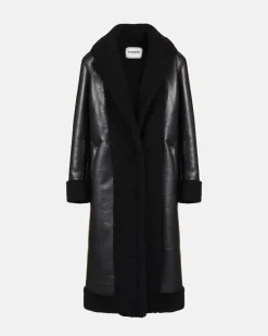 Women Iceberg Relaxed Fit Faux Leather Coat