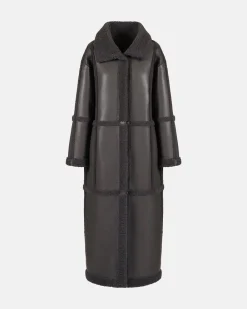 Women Iceberg Reversible Coat With Faux Leather Inserts