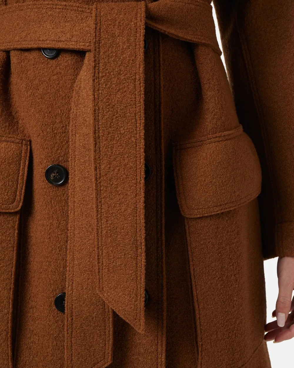 Women Iceberg Reversible Coat With Faux Leather Inserts