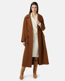 Women Iceberg Reversible Coat With Faux Leather Inserts