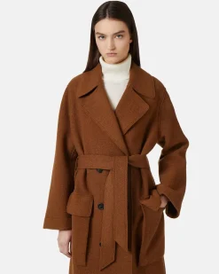 Women Iceberg Reversible Coat With Faux Leather Inserts