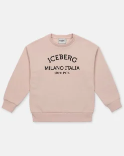 Kids/BOY Iceberg Rose Crewneck Sweatshirt With Logo