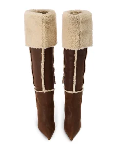 Women Iceberg Sheepskin Thigh-high Boots