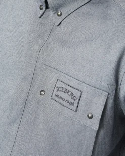 Iceberg Shirt In Melange Technical Gabardine
