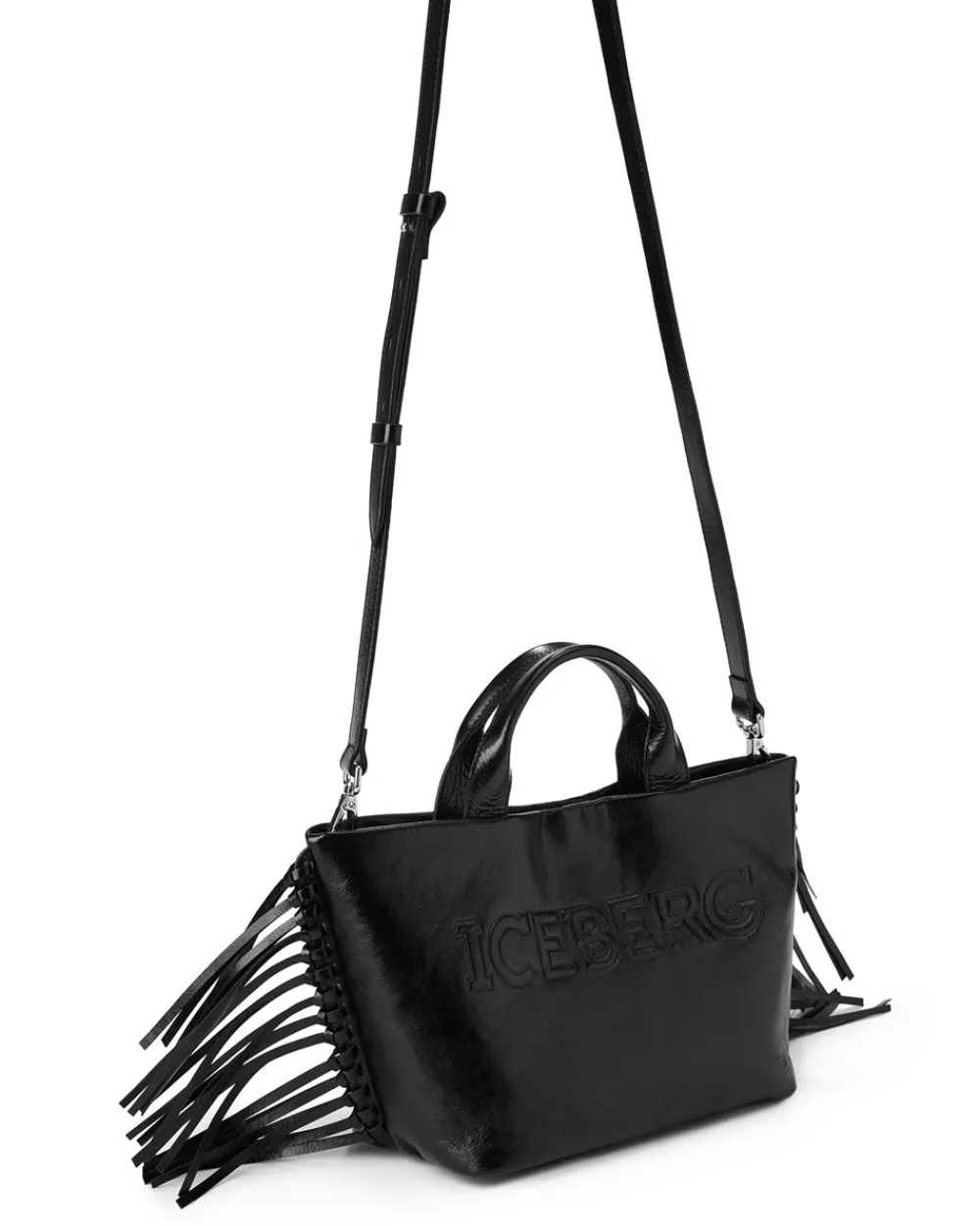 Women Iceberg Shopper Bag With Side Fringes And Logo