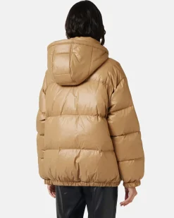 Women Iceberg Short Down Jacket With Real Down Hood