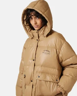 Women Iceberg Short Down Jacket With Real Down Hood