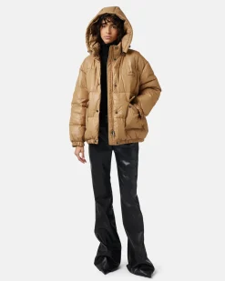 Women Iceberg Short Down Jacket With Real Down Hood