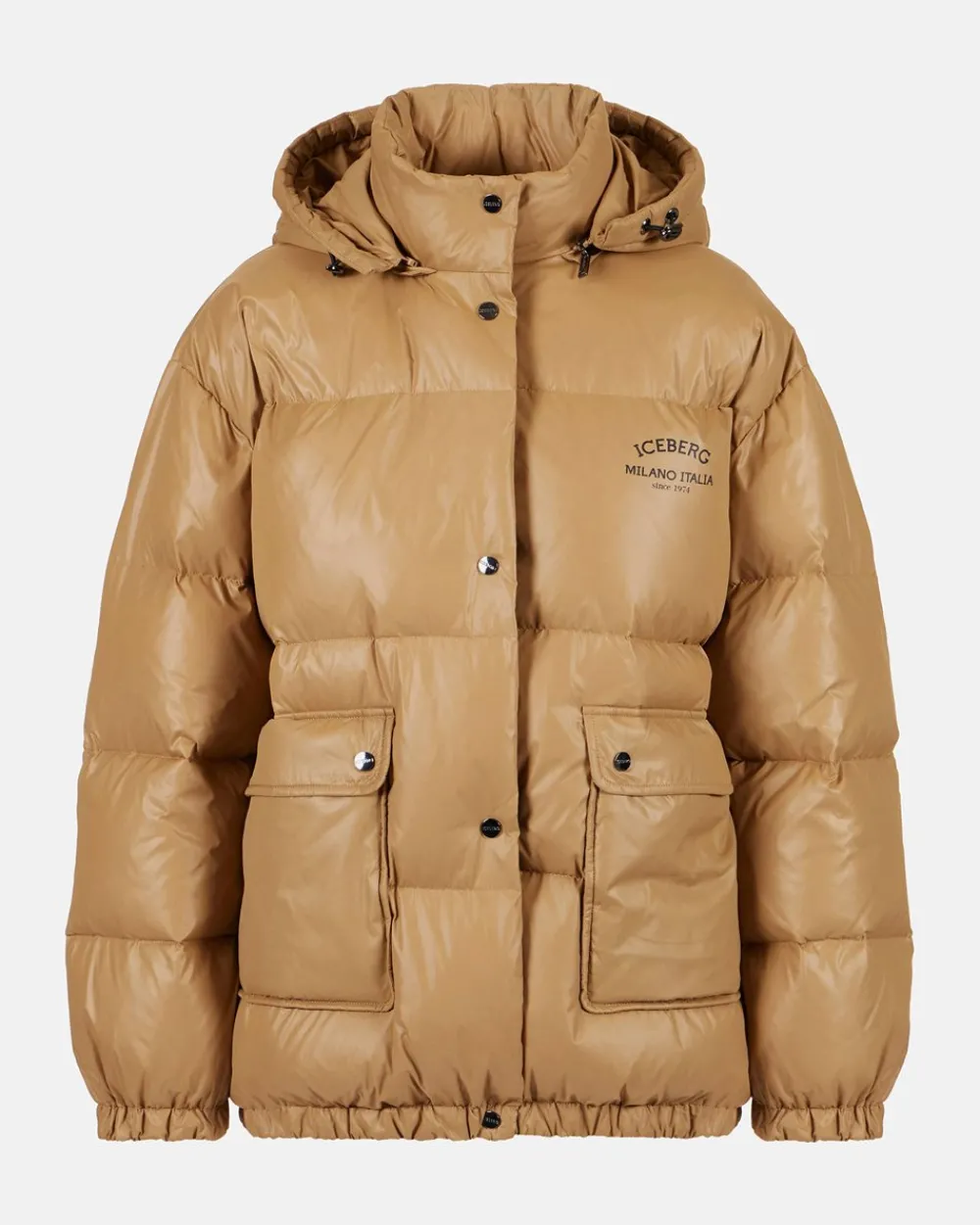 Women Iceberg Short Down Jacket With Real Down Hood