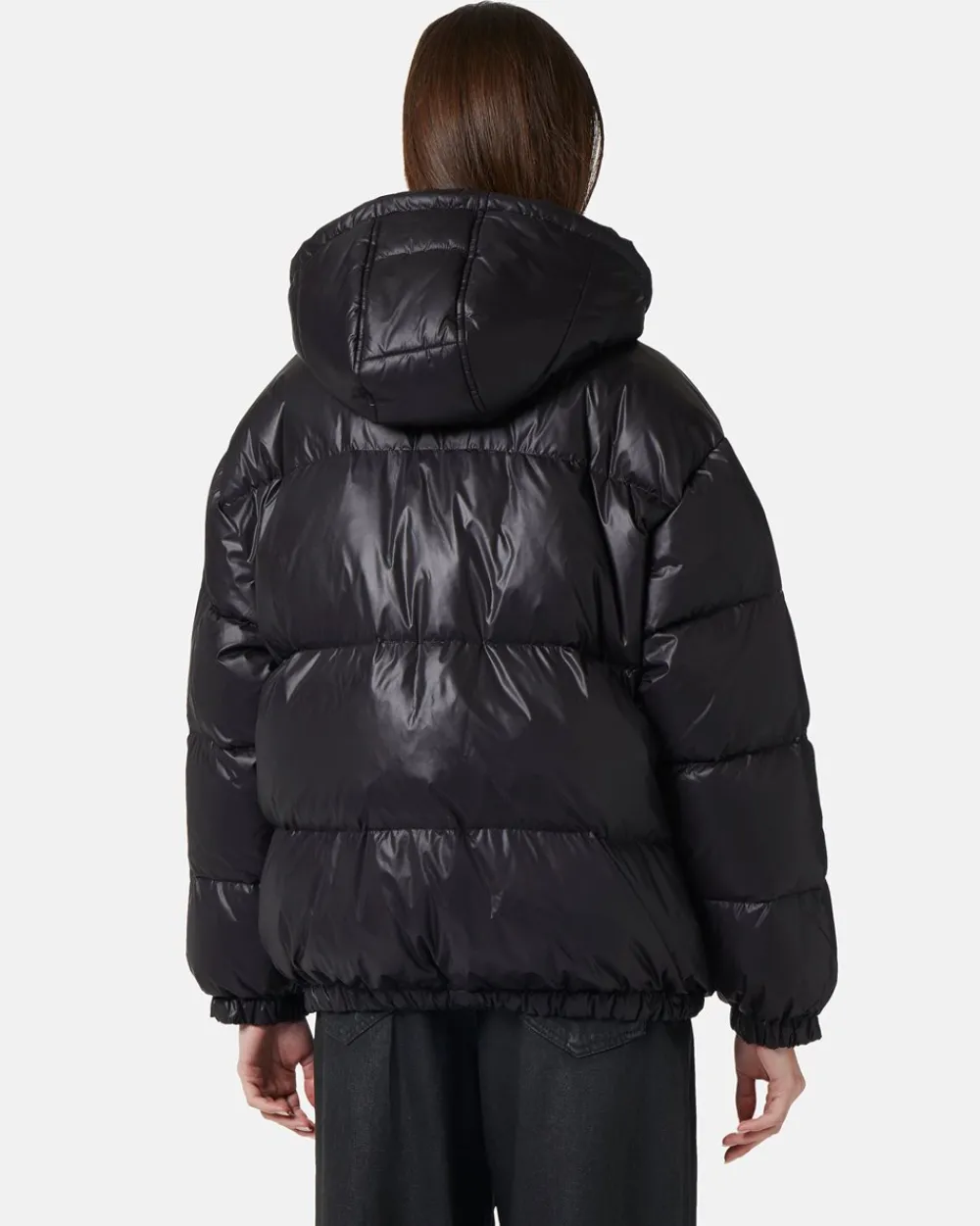 Women Iceberg Short Down Jacket With Real Down Hood