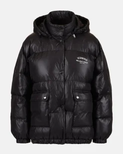 Women Iceberg Short Down Jacket With Real Down Hood
