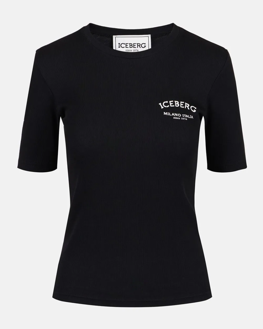 Women Iceberg Short Sleeve T-shirt In Cotton Rib