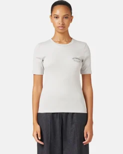 Women Iceberg Short Sleeve T-shirt In Cotton Rib