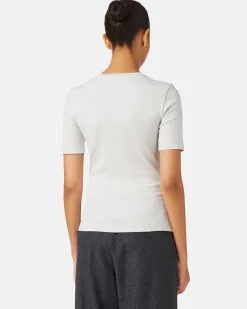 Women Iceberg Short Sleeve T-shirt In Cotton Rib