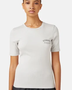 Women Iceberg Short Sleeve T-shirt In Cotton Rib