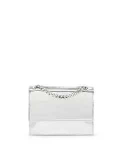 Women Iceberg Shoulder Bag In Mirror-effect Leather With Chain