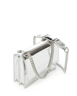Women Iceberg Shoulder Bag In Mirror-effect Leather With Chain