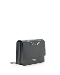 Women Iceberg Shoulder Bag In Vogue Leather With Chain Shoulder Strap