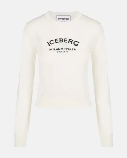 Women Iceberg Small Crewneck Wool Sweater
