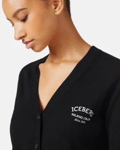 Women Iceberg Small Wool Cardigan With Logo