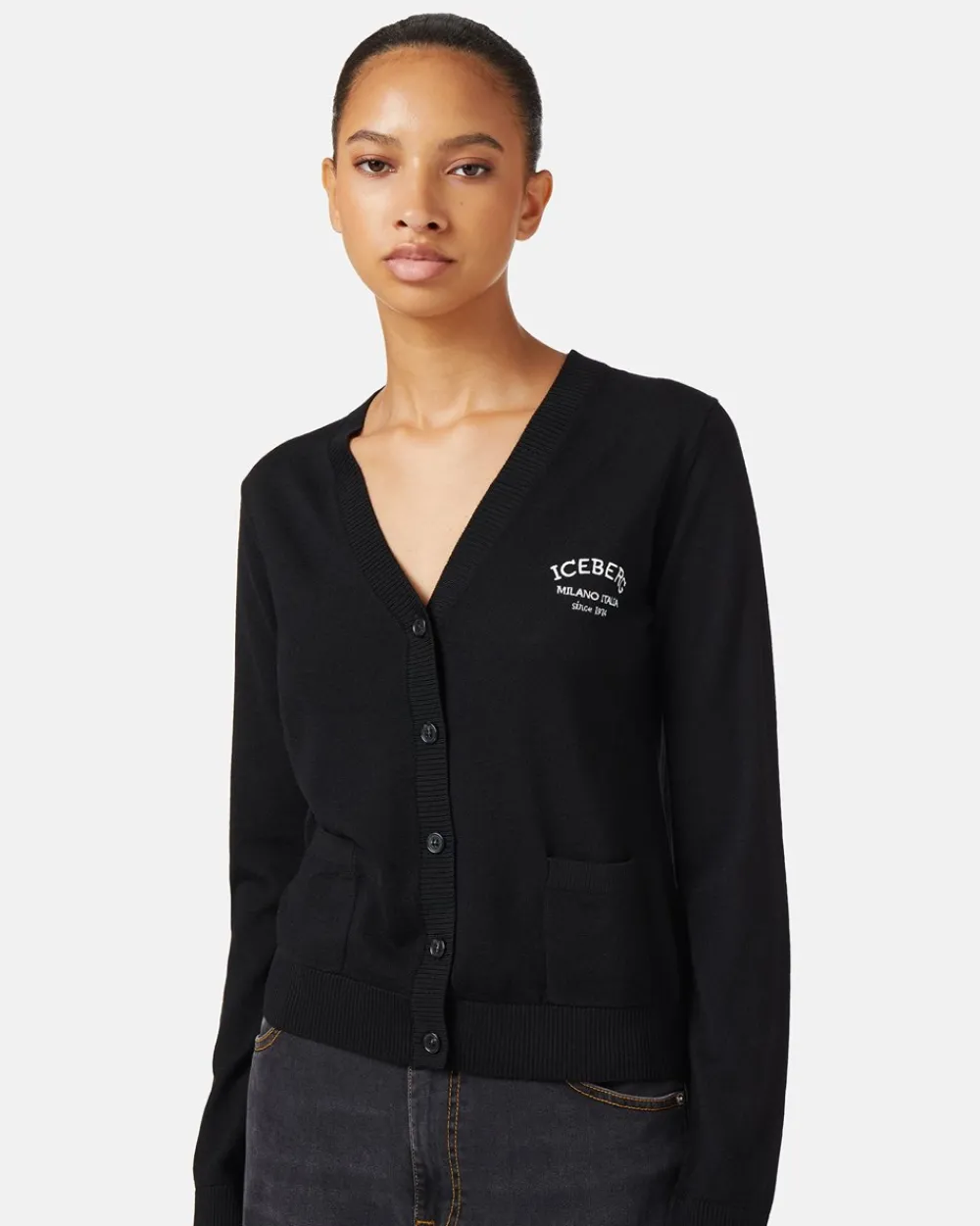 Women Iceberg Small Wool Cardigan With Logo