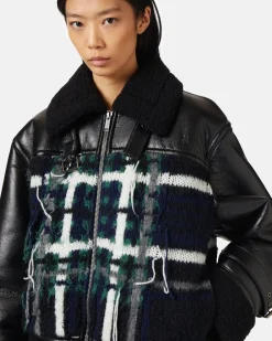 Women Iceberg Special Fit Jacket With Mix Of Materials