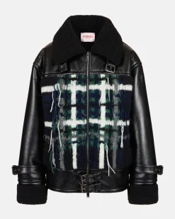 Women Iceberg Special Fit Jacket With Mix Of Materials