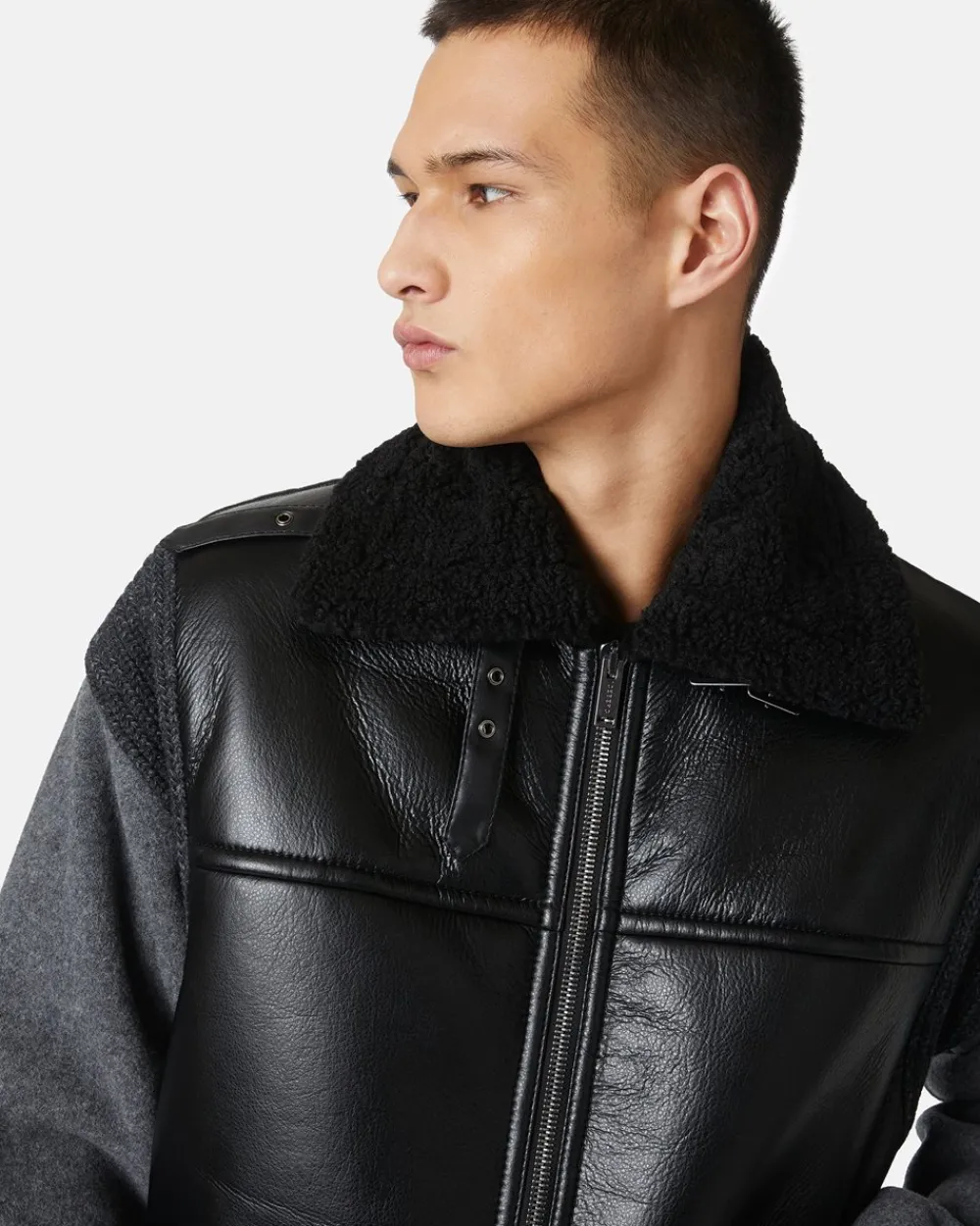 Iceberg Special Shape Jacket In Eco-sheepskin