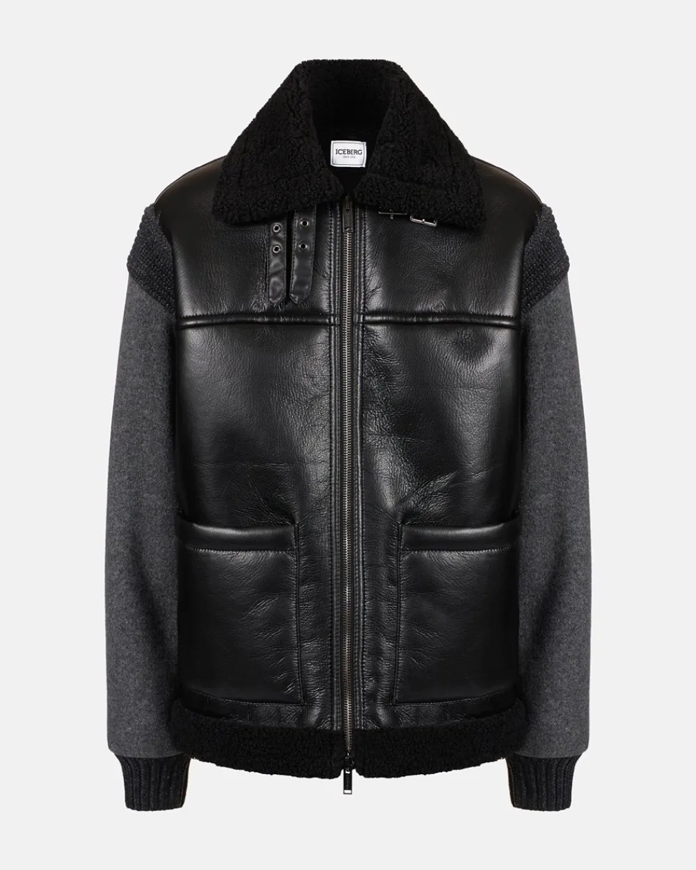 Iceberg Special Shape Jacket In Eco-sheepskin
