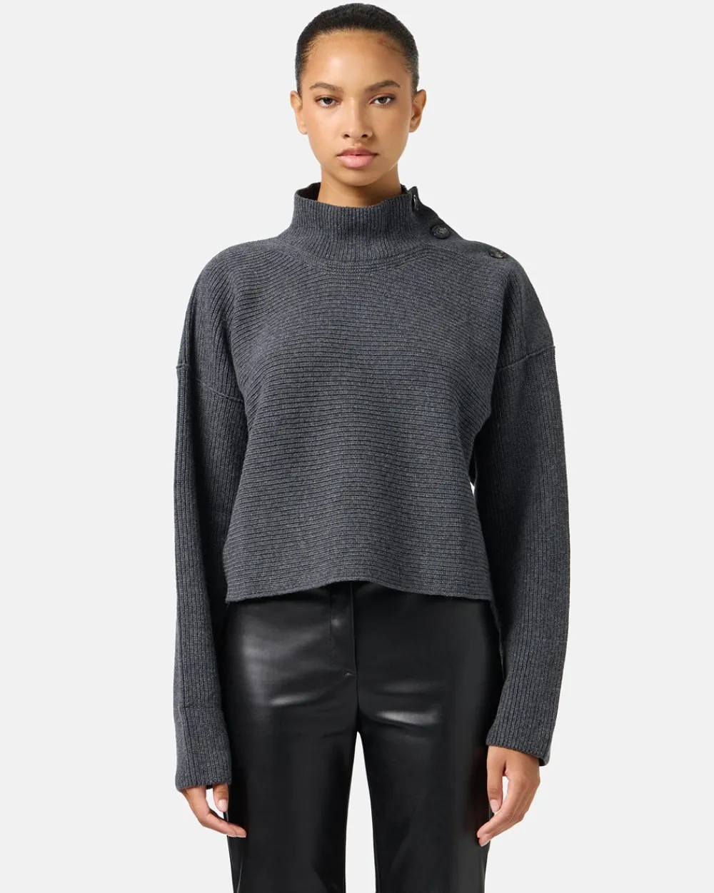 Women Iceberg Sporty Turtleneck Sweater With Logo