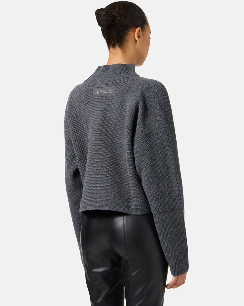 Women Iceberg Sporty Turtleneck Sweater With Logo