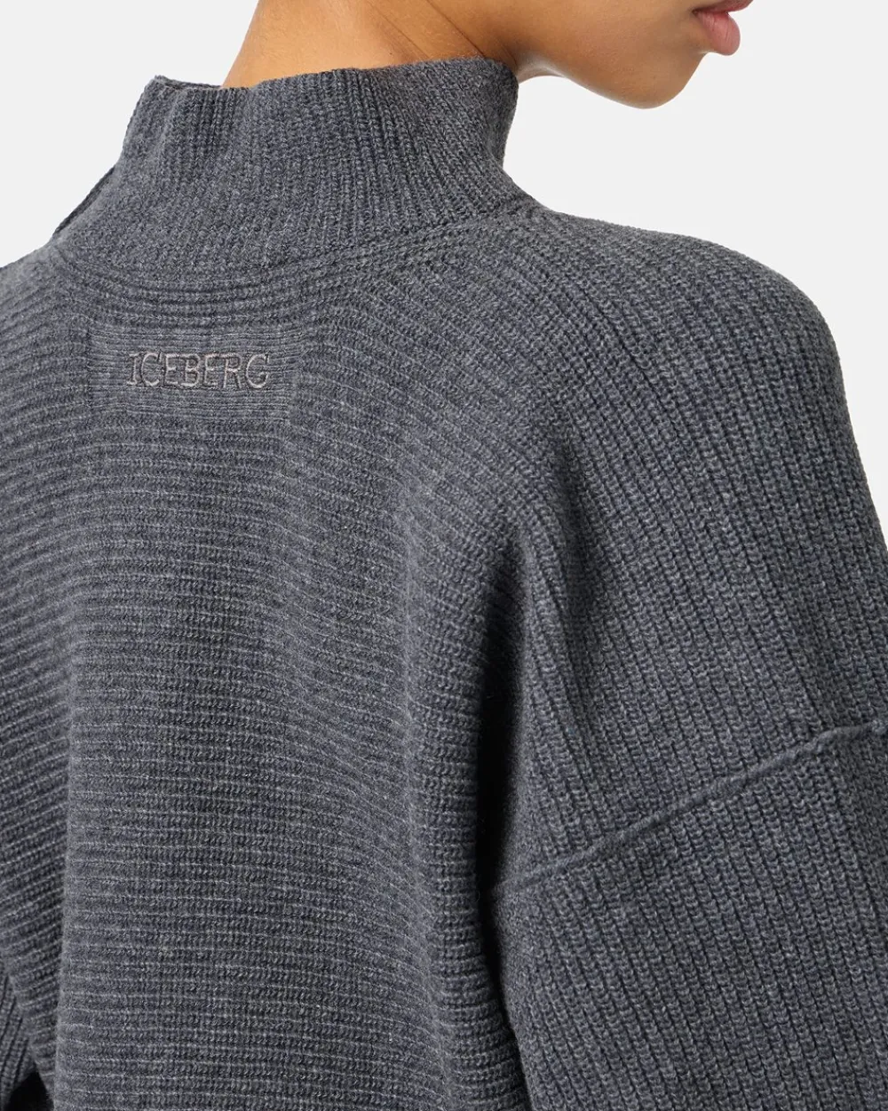 Women Iceberg Sporty Turtleneck Sweater With Logo