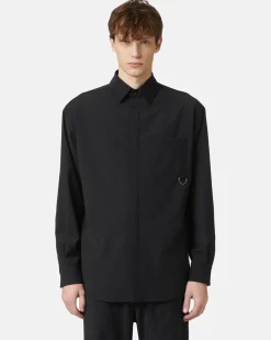 Iceberg Stretch Shirt With Gros Grain Detail