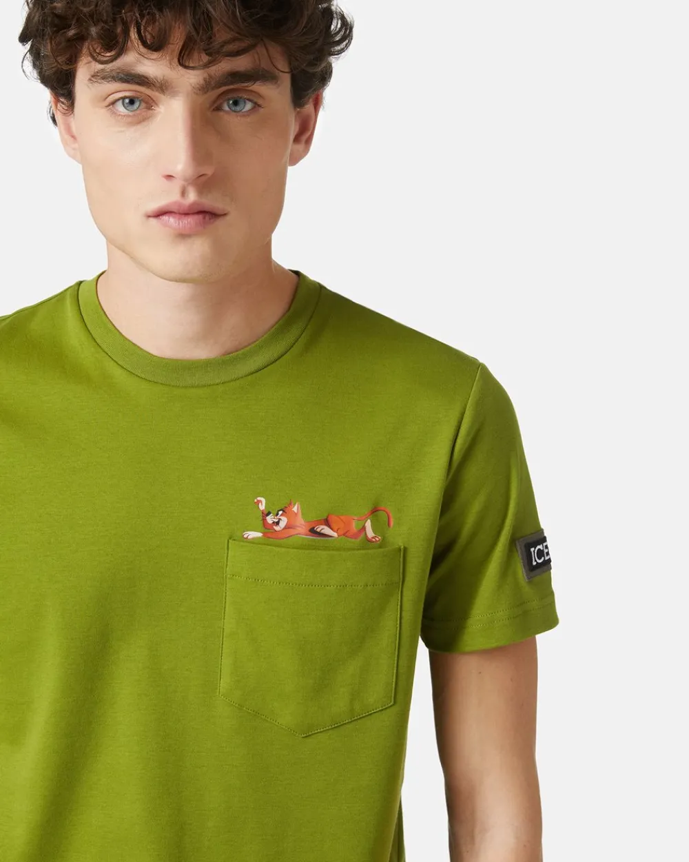 Iceberg Sustainable Cotton T-shirt With Cat