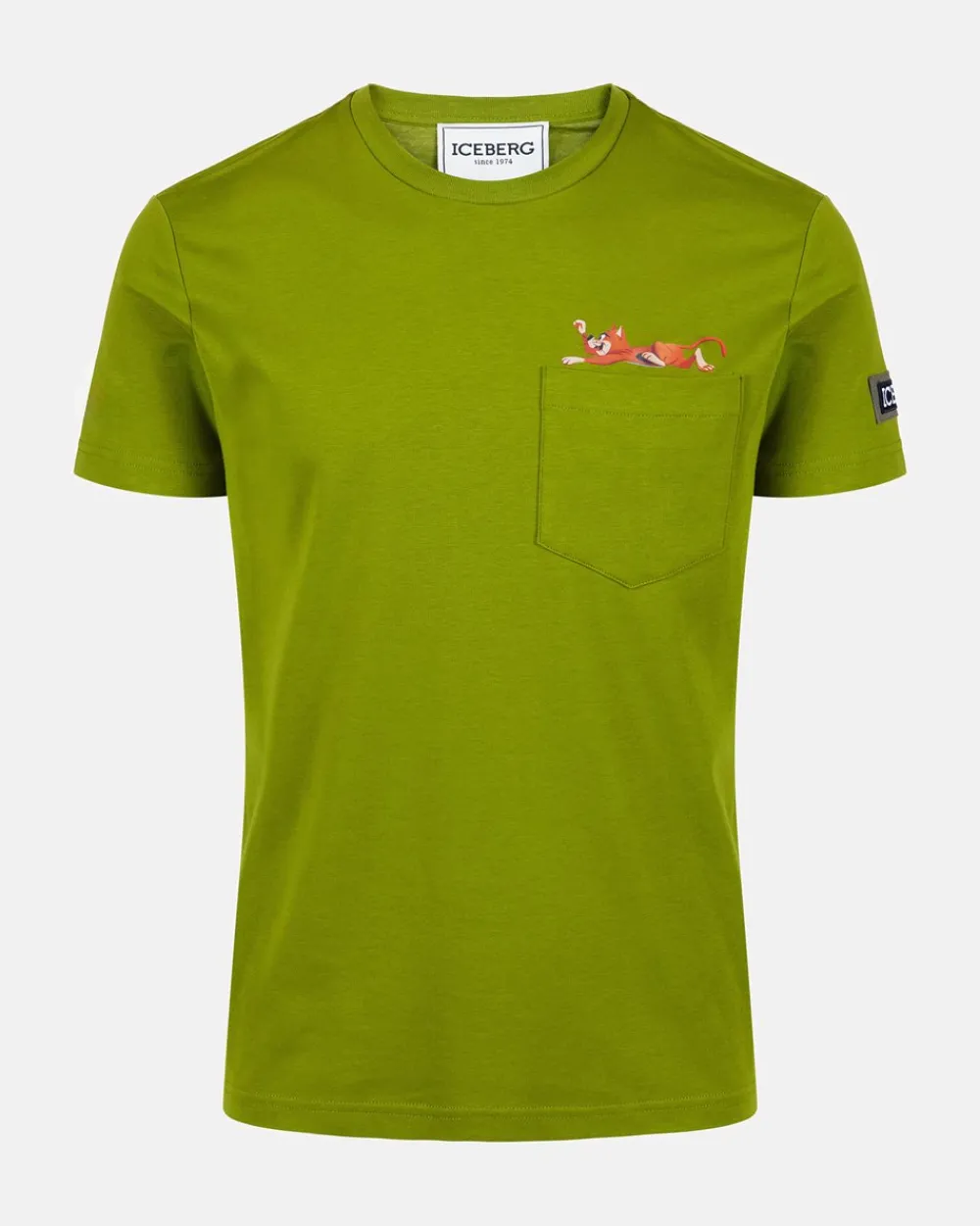 Iceberg Sustainable Cotton T-shirt With Cat