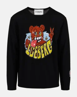 Iceberg Sweater With Cartoon Graphics