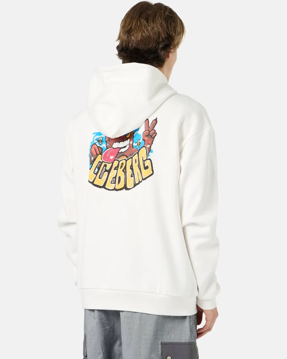 Iceberg Sweatshirt With Zip And VXMEE Bear Print
