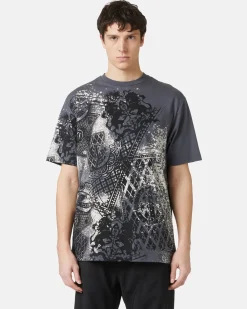 Iceberg T-shirt With Allover Discharged Cards