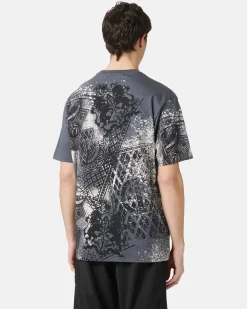 Iceberg T-shirt With Allover Discharged Cards